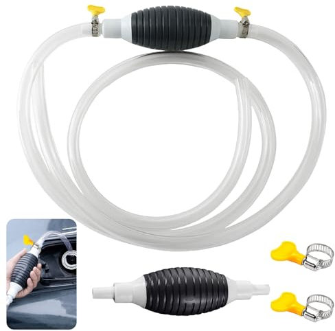 CWENDANER Pompe a Eau Manuelle, 1/1.5/2/3M Pompe Carburant, Poire Amorcage Gasoil, Pompe à Eau Manuelle Universelle pour Essence, Huile, Diesel (2m)