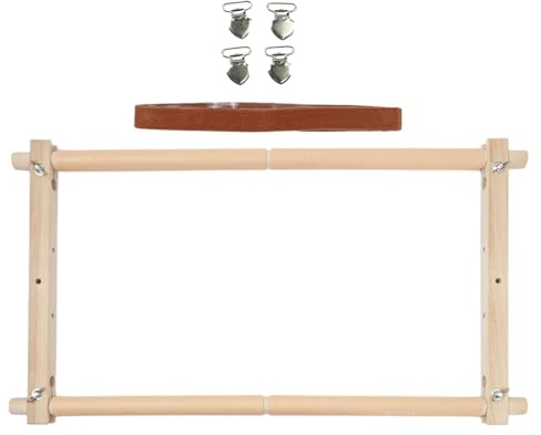Stickrahmen-Set, Rollrahmen für Stickarbeiten, Stickrahmen aus , Stickrahmen, Stickrahmen aus , multifunktionaler Gobelin-Rahmen zum Sticken, inklusive abnehmbarem Holzrahmen, klare Anleitung