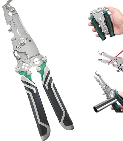 18 in1Foldable Wire Stripper Tool,Multifunctional Wire Stripper Crimper Cable Cutter Pliers,Wire Cutters Electrical,Electricians Tools,Electricians Pliers,Electrical Wire Cutters Cable Stripping Tool