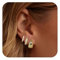VIROMY Kleine Gold Hoop Ohrringe Set für Frauen, Chunky Gold Hoop Ohrringe Tiny Lightweight CZ Trendy Modeschmuck