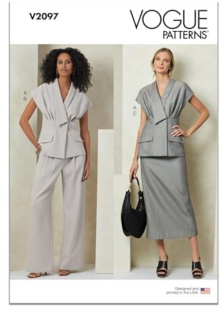 Vogue Paper Patterns V2097U5 Misses' Top, Skirt and Trousers U5 (16-18-20-22-24)