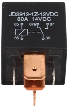 5-poliges Relais 12V 80A, Wechselrelais Hochleistung für Auto, Motorrad, Schiff, SPST 5-Pin KFZ Relais, Umschaltrelais Öffner Elektrofahrzeug