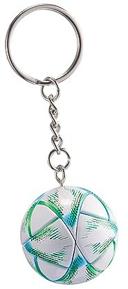 KCKEYS Green Soccer Ball keychain, Backpack Charm Pendant Keychains, Multicolor Football Key Chains, Sports World Cup soccer key chain, Mini Football Key Ring