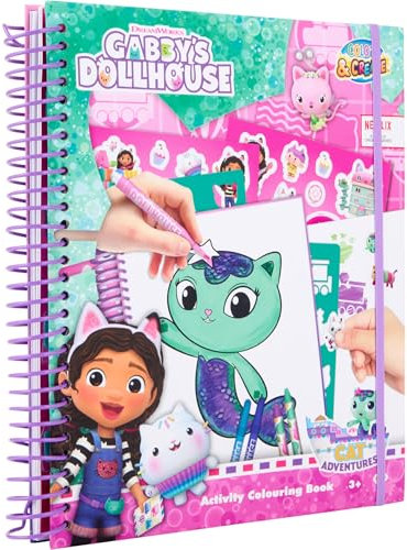 Gabby's Dollhouse - Schablonenbuch - Dreamworks - Activitäten-Malbuch - Color & Create (GD24356)