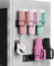 Gzsekken Magnetic Cup Holder, Metal Water Bottle Organizer for Stanley 40 oz with Handle, Stanley Cup Rack for Cabinet Organizer, Magnetic Fridge Shelf with 2 Pack (Black)