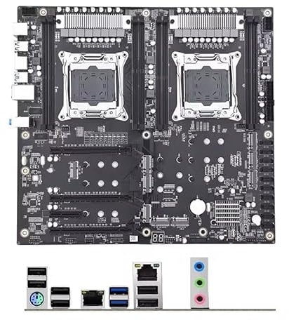 JMT X99 D4 Dual Pro - Placa base para servidor de 256 GB con 8 ranuras de memoria DDR4, 2 RTL811H Gigabit Ethernet compatible con CPU LGA 2011-3 V3/V4