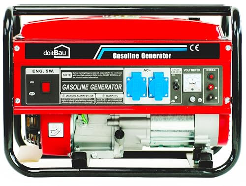 Stromgenerator mit Benzin|Stromerzeuger mit Zubehör,Notstromaggregat leise| ((2 Steckdosen (3000W BS3500)))