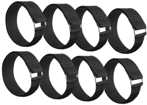 DIKACA 4 Paare Verstellbare Anti rutsch Schuhüberzüge mit Klettband Eis schuhspikes für Sport Freizeitschuhe Leichte Elastische Eiskrallen für Damen Herren