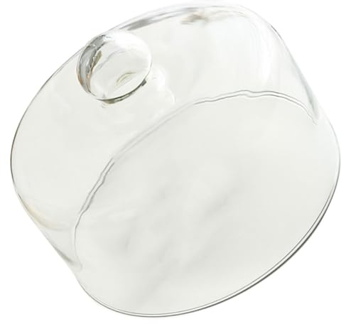 TOVINANNA Kuchenglasabdeckung zur Hygienischen Abdeckung von Kuchen und Snacks aus Glas mit Komfortablem Griff Transparente Abdeckung zum Schutz vor Staub und Insekten