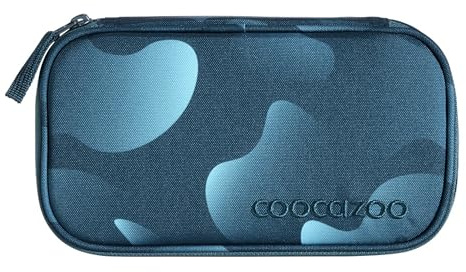 Coocazoo Mäppchen „Aqua Flow”, blau, Federmäppchen, großes Hauptfach, Reißverschlussfach mit Klarsichtfach im Deckel, Fach für Geodreieck, Stiftehalter, ab der 3. Klasse