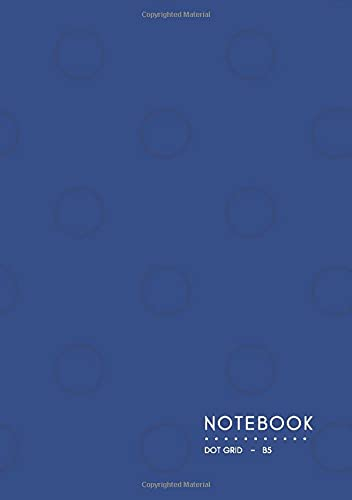 Dot Grid Notebook B5: Tory Blue, Dot Cover Design, Softcover, Dotted Matrix, Numbered Page, Medium, Journal