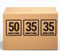 TELECAJAS | 10 Cajas 50x35x35 cm de Cartón Robustas. Mediana para Mudanza con Asas - Ideal Disco Vinilo | Pack de 10 cajas