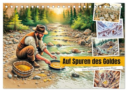 Auf den Spuren des Goldes - Vom Goldrausch am Yukon River (Tischkalender 2026 DIN A5 quer), CALVENDO Monatskalender: Eine Reise zu den Schätzen des ... den Spuren des Goldes (CALVENDO Wissenschaft)