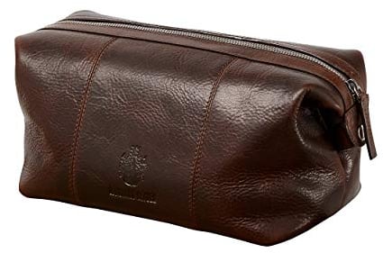 LEONHARD HEYDEN Roma Toilet Bag Brown
