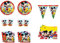 Cdc -kit n°13 festa e party Topolino- (16 piatti, 16 bicchieri, 20 tovaglioli, 1 tovaglia,1 Festone)