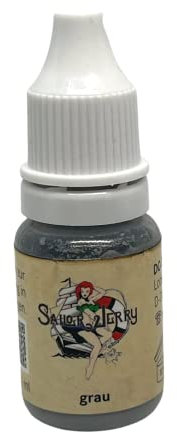 SAILOR JERRY GRAU 10ml - vegan - Reach DE + Zertifikat - deutsche Tattoofarbe - INKgrafiX® IG04529 Tattoo INK Grey