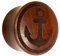 CHICNET Flesh Plug Sawoholz Anker Seil Ring Double Flared Lobe Dehner rot braun Gravur dunkel Expander| Unisex Piercing Damen Herren Meer | Organic Holz Ohrring Ohrstecker 08 mm