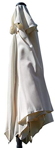 2.1M Wide Garden Parasol Umbrella With Tilt and Crank - Available in 7 Colours (Cream)