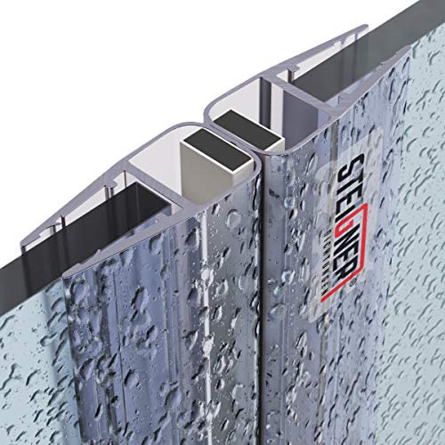 STEIGNER Joints de douche magnétiques SET, 190 cm, vitre 3,5/4/5mm, joints d'étanchéité aimantés 180* pour portes de douche, UKM01, 2 pièces