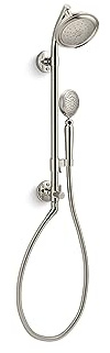 Kohler K-76472-G-SN Artifacts Hydrorail Shower Column Kit, 1.75 GPM, Vibrant Polished Nickel