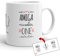 Kembilove Taza la Mejor Amiga del Mundo – Taza con Mensaje Amiga Number One – Regalo Hermana Original – Regalos Originales para cuñados – Tazas Originales Familiares