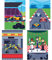 ChicResult Wandbilder 4er Set Rennauto aus Papier 350 g/m² - Hochwertige DIN A4 Hochformat Poster für Jungen-Kinderzimmer - Wanddeko, Kinderposter, Kinderbilder, Auto (ohne Bilderrahmen)