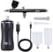 Meichoon Kit Aérographe Mini Pistolet Pulvérisateur Compresseur Portatif Multi-Usage pour Maquette Peinture et Réparation de Meubles Cuir NA04 Noir
