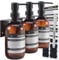 SOOKDEO Bathroom Dispenser Refillable Bottles for Shampoo Conditioner Hand Dish Soap Lotion Oil Shower Soap with Pump & Waterproof Label, 500ml, 3 Pack (Amber, With Wall Mout)