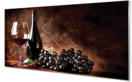 Tulup Impression sur Verre vin 140x70cm Tableau Decoration Murale Photo Image - Verre de vin