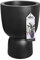 Elho Pure Coupe 35 - Pot De Fleurs pour Intérieur & Extérieur - Ø 34.9 x H 49.0 cm - Noir/Noir