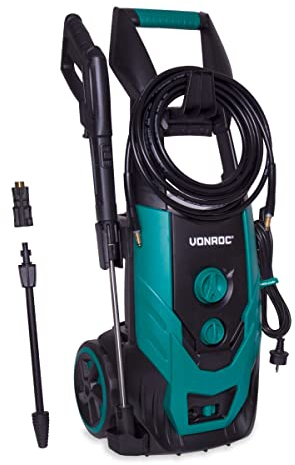 Idropulitrice 2200W, 170 Bar, 450 l/h, Serbatoio Detergente, Lancia Turbo, Pulizia Auto e Patio