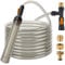 hygger Eimerfreies Aquarium-Wasserwechsel-Set, Metall-Wasserhahn-Anschluss, Aquarium-Siphon, Kiesreiniger mit langem Schlauch, 90 m Abfluss und Füllung