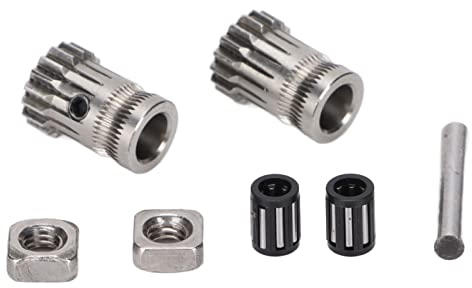 3D-Drucker-Zubehör für Prusa I3 Extrusionsrad-Kit Extruder-Antriebsteile aus Gehärtetem Stahl MK2/MK2.5/MK3-Teile Zahnräder Extrusionsrad für Prusa I3 DIY