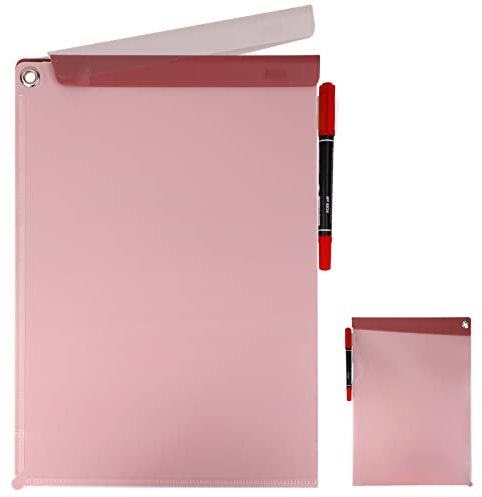 HMIEPRS Klemmbrett A4 mit Aufbewahrung, Kunststoff-Klemmbrett, Tragbares Schreib-Klemmbrett, Schreibplatte Klemmbretter Clipboard für Studenten, Krankenschwestern Schul Büro (Rosa)
