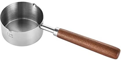 F Fityle Petite Casserole à sauce à condiments avec becs verseurs Mini casserole universelle pour faire des sauces Faire Four de cuisson Facile, Petit-125 ml