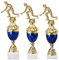 eberin · Pokal Serie Kegeln, Gold-blau, mit Wunschtext, Größe 33,5 cm