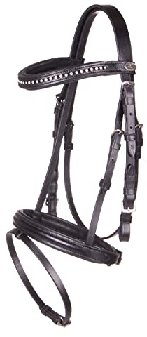 QHP Leder Trense Beli schwarz (Mini Shetty)