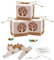 50pcs L'Albero Della Vita Scatole Confetti Battesimo, Portachiavi Albero Della Vita Bomboniere, Prima Comunione, Scatola Portaconfetti Per Feste Di Compleanno Per Bambini, Matrimonio (Rotonda)