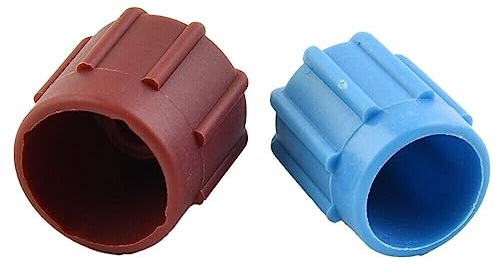 Asudaro 2Pcs Bouchon Anti-Poussière De Climatisation Voiture, Bouchon Anti-Poussière Haute Et Basse Pression pour Climatiseur Automobile ABS Auto AC Bouchons Anti-Poussière pour R134A