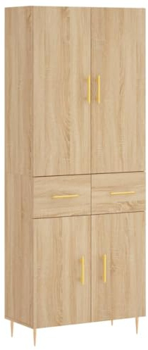 vidaXL Highboard Sonoma-Eiche 69,5x34x180 cm Holzwerkstoff