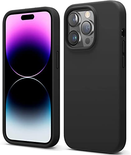 Verco Handyhülle für Apple iPhone 15 Pro Hülle, Case Silikon Gel [weiches Innenfutter] Schutzhülle für iPhone 15 Pro Case stoßfest, Schwarz
