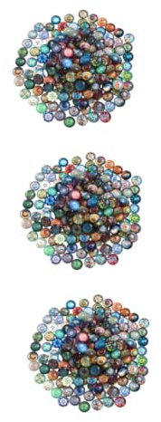 EXCEART 3 Sets Mosaikfliesen Zur Schmuckherstellung 14 Mm Gemischte Runde Mosaikfliesen Breite Anwendungsmöglichkeiten 100 Stück * 3