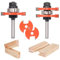 Akylin Adjustable Tongue and Groove Router Bit Set 1/4 Shank, 1-3/4 Cut Dia, with 2pcs Repacement Slot Cutter Blade, T Shape Wood Milling Cutter, for Woodworking Cabinet Doors