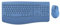PEIOUS Clavier et souris sans fil – Clavier et souris ergonomiques sans fil pleine taille avec repose-poignet pour ordinateurs Windows et ordinateurs portables – Bleu