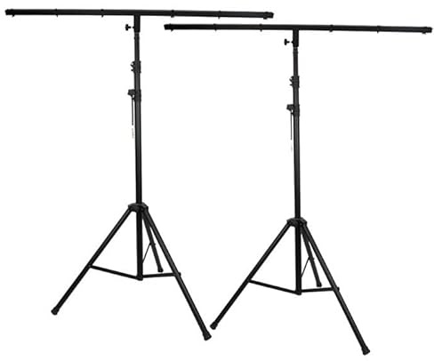 Stage Lighting Stands with T Bar for 6 Fixings Pair of 3.5M