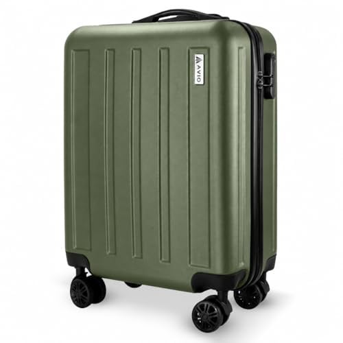 AVIO 55cm Cabin Suitcase | Lightweight Four-Wheel Spinner Lock - Dark Green | SPINNER WHEELS: TSA lock · telescopic handle · 44 litre · water resistant · airline approved · carry on