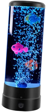 Baoblaze Blase Fisch Lampe Fisch Aquarium Lampe für Kinder Kinder Geschenk USB 16 Lebendige Farben Nachtlicht, Stimmung Lampe für Tisch Schreibtisch Dekor
