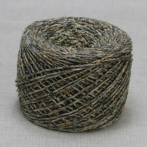 RAEF 100 g/Rolle Gold-Silber-Garn, Heller Draht, metallisierter Häkelfaden, DIY handgewebte Strickschnur, Dekor, Basteln, Zubehör