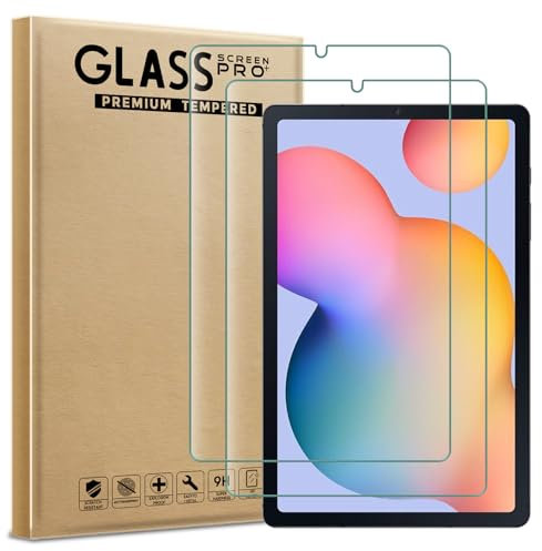 AOKUMA Tempered Glass for Samsung Galaxy Tab S6 Lite 10.4 2024/2022/2020, SM-P620/P625/P613/P619/P610/P615 Screen Protector, [2 Pack] Premium Quality Guard Film