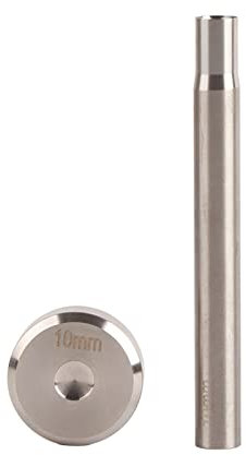 ANKROYU Poinçon de rivet double face de 10 mm, outil d'installation de bouton artisanal en cuir en acier inoxydable, kit de base de pose pour trou de perforation, installation de